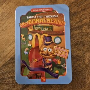 McDonald's McDonaldland Town Hall Mayor McCheese Tin With Stickers & Postcards
